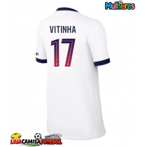 Camisa de Futebol Paris Saint-Germain Vitinha #17 Equipamento Secundário Mulheres 2026-27 Manga Curta